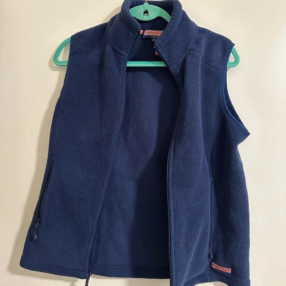 Navy Vineyard Vines Fleece Vest - Size Small - Picture 1 of 2